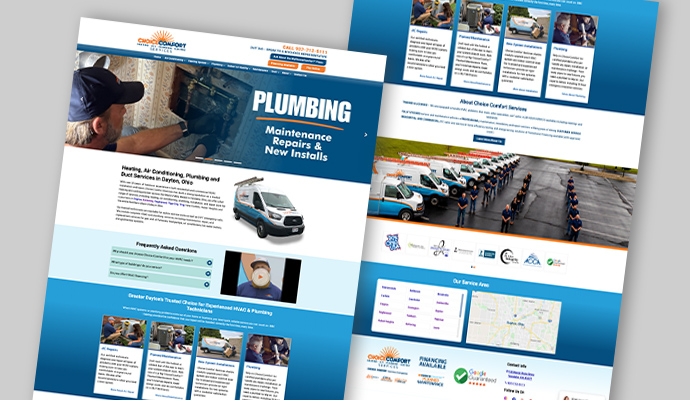 Choice Comfort Services website design