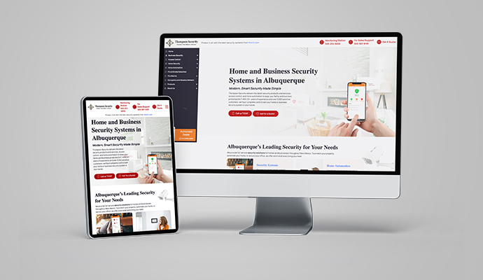 Responsive website design for Thompson Security
